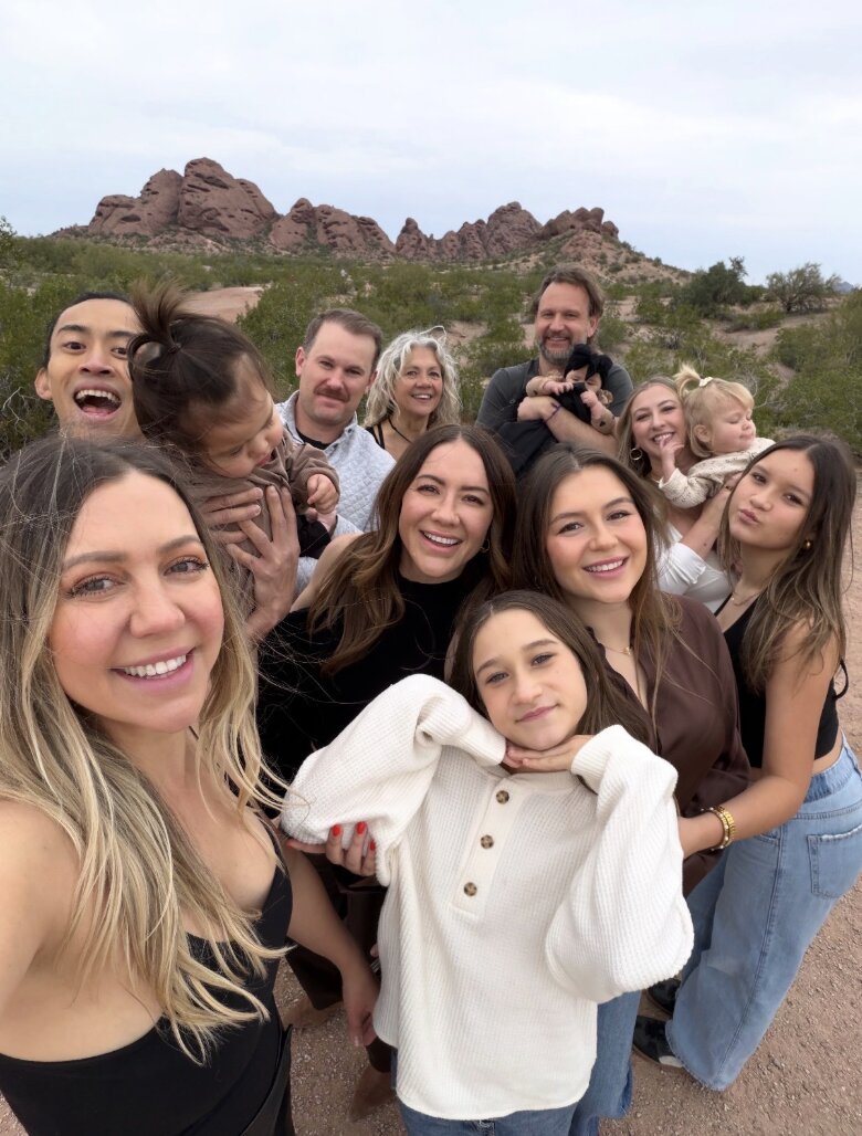 Amber McCue with family
